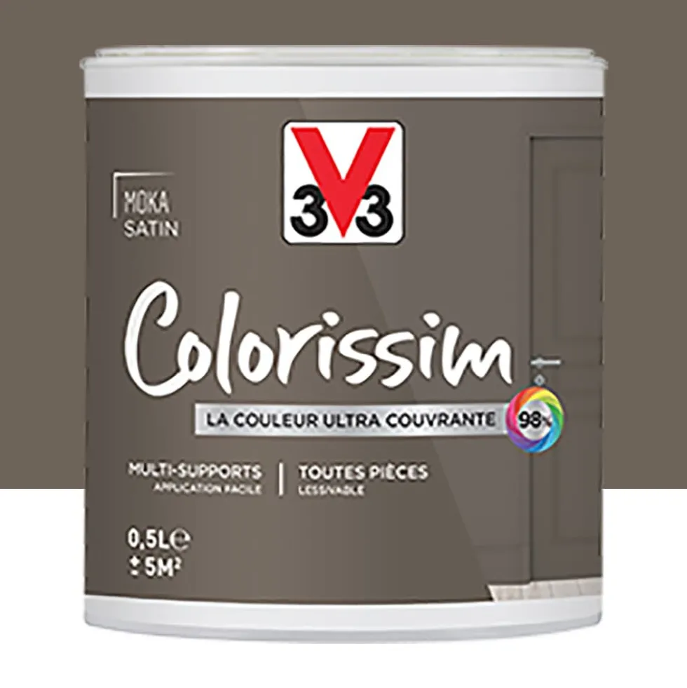 Peinture Multi-supports V33 Colorissim Satin Moka