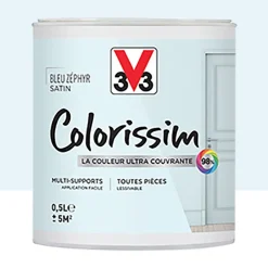 Peinture Multi-supports V33 Colorissim Satin Bleu zéphyr