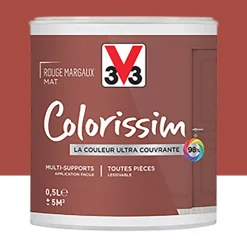 Peinture Multi-supports V33 Colorissim Mat Rouge Margaux