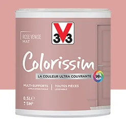 Peinture Multi-supports V33 Colorissim Mat Rose Venise