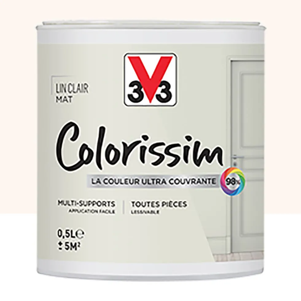 Peinture Multi-supports V33 Colorissim Mat Lin clair