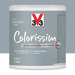 Peinture Multi-supports V33 Colorissim Mat Gris Acier