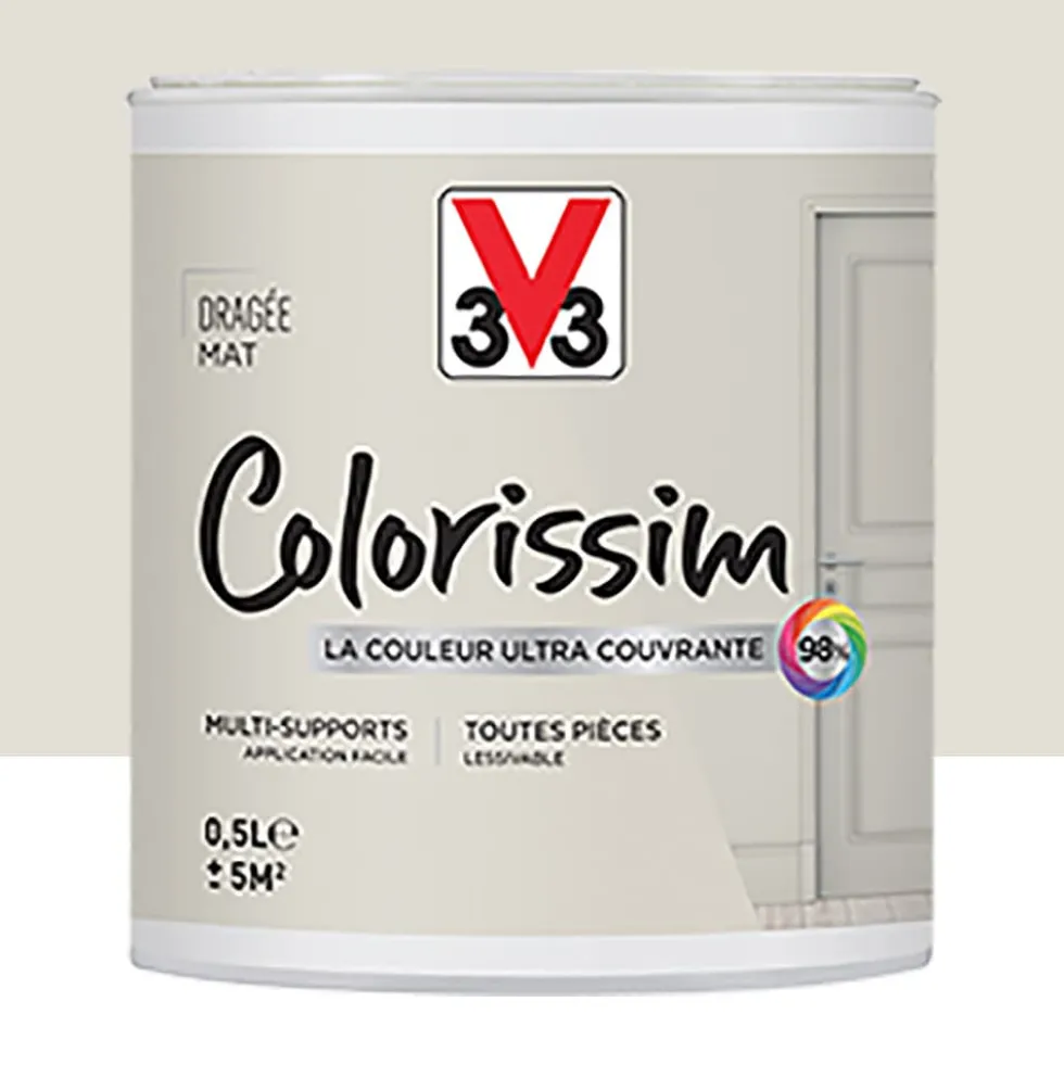 Peinture Multi-supports V33 Colorissim Mat Dragée