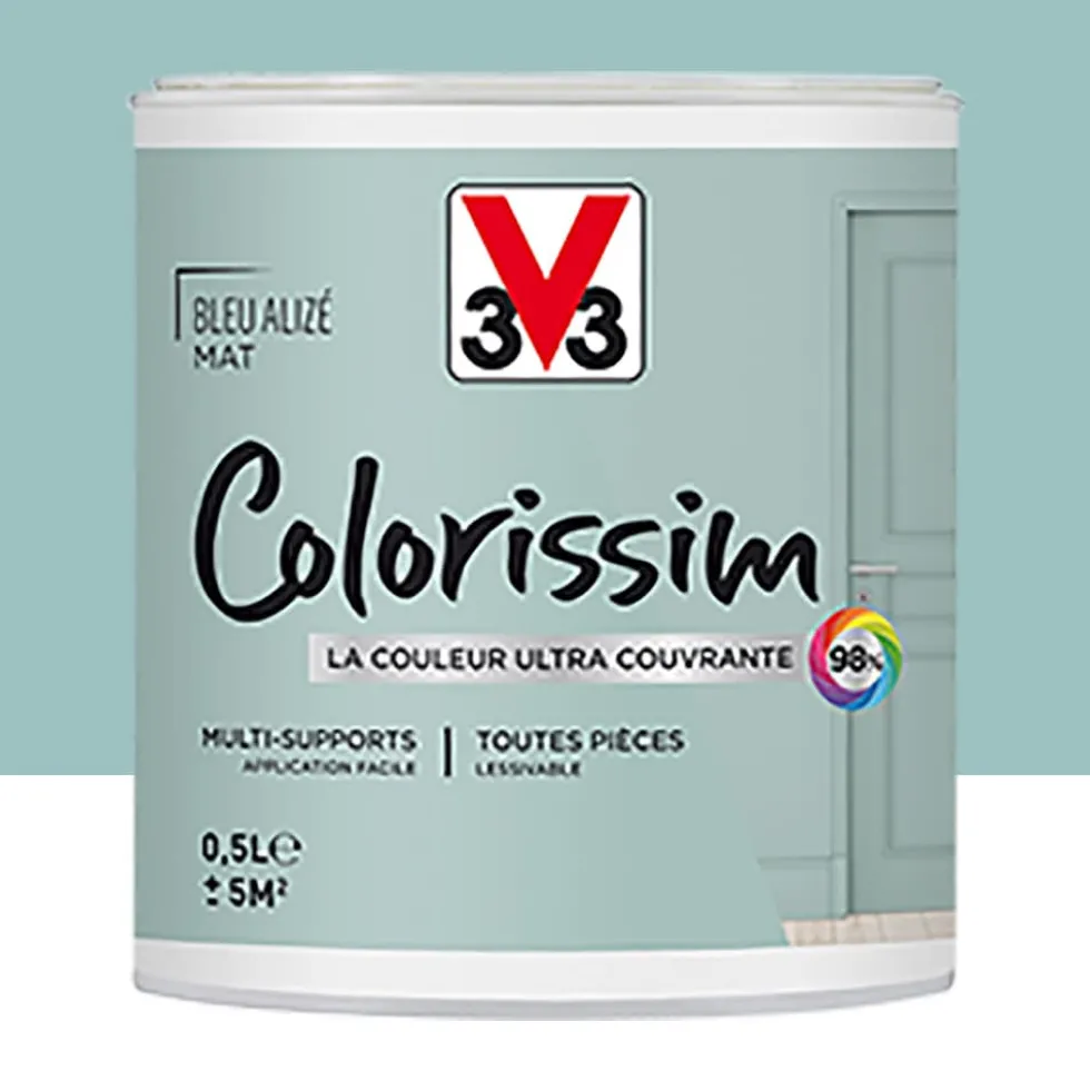 Peinture Multi-supports V33 Colorissim Mat Bleu alizée