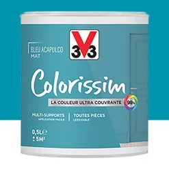 Peinture Multi-supports V33 Colorissim Mat Bleu Acapulco