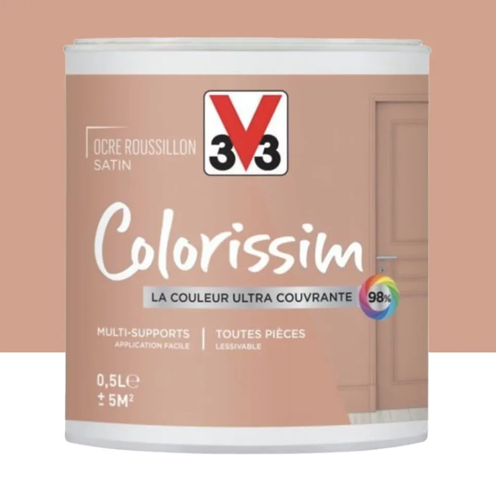 Peinture Multi-supports V33 Colorissim Satin Ocre Roussillon