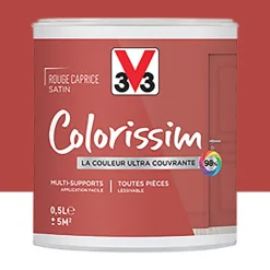 Peinture Multi-supports V33 Colorissim Satin Rouge caprice