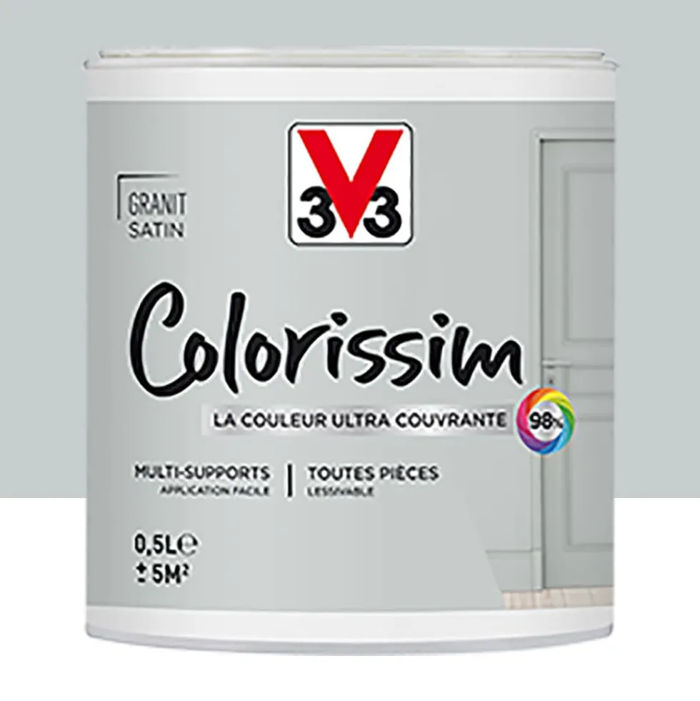 Peinture Multi-supports V33 Colorissim Satin Granit