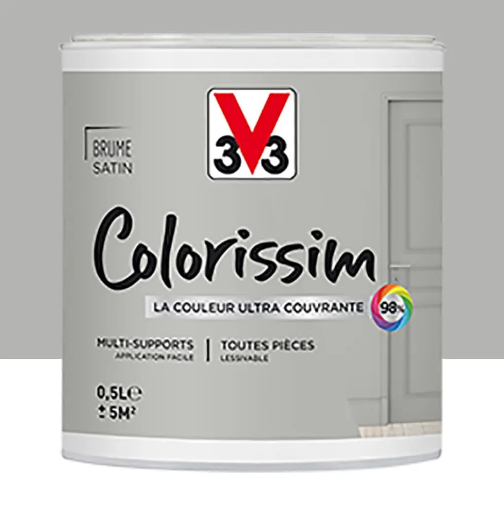 Peinture Multi-supports V33 Colorissim Satin Brume