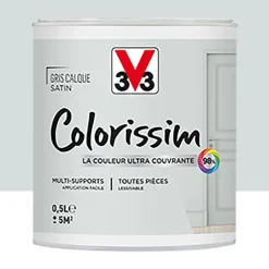 Peinture Multi-supports V33 Colorissim Satin Gris calque