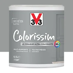 Peinture Multi-supports V33 Colorissim Satin Gris béton