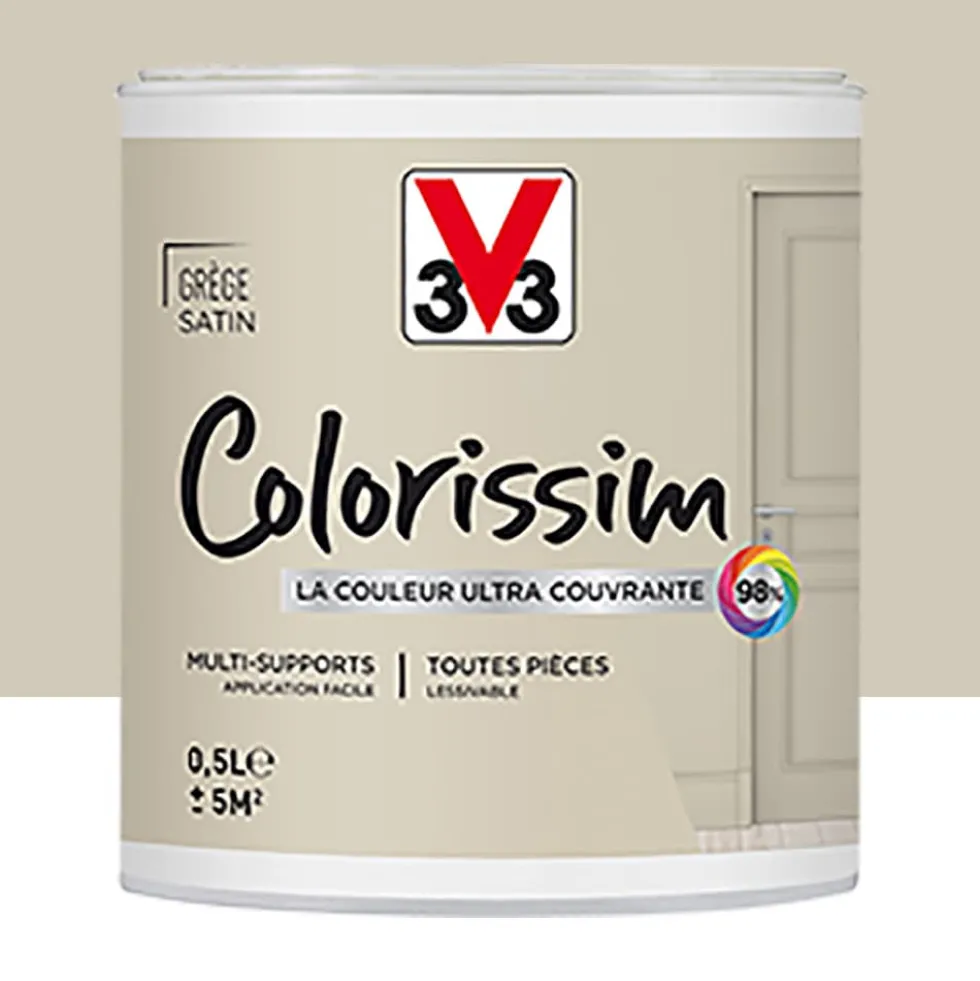 Peinture Multi-supports V33 Colorissim Satin Grège