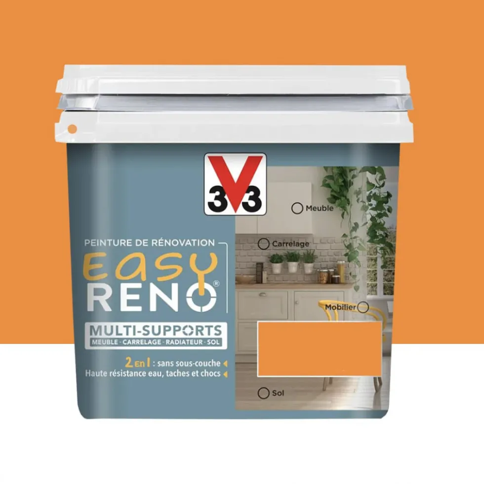 Peinture Multi-Supports V33 Easy Réno Jaune miel