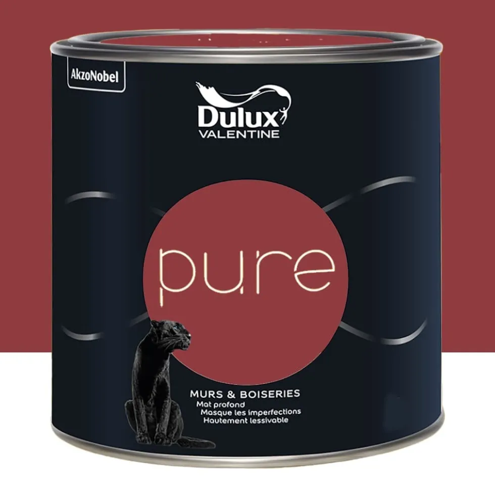 Peinture murs & boiseries Dulux Valentine Pure Rouge