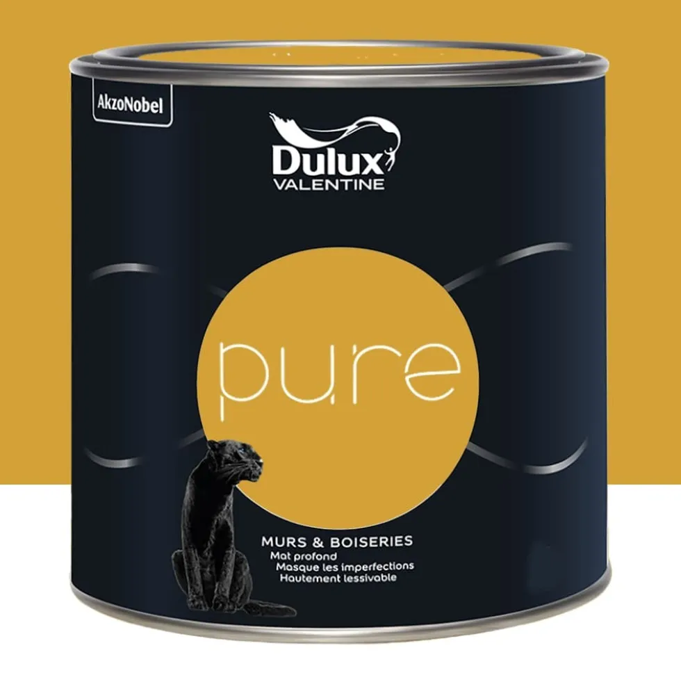 Peinture murs & boiseries Dulux Valentine Pure Jaune