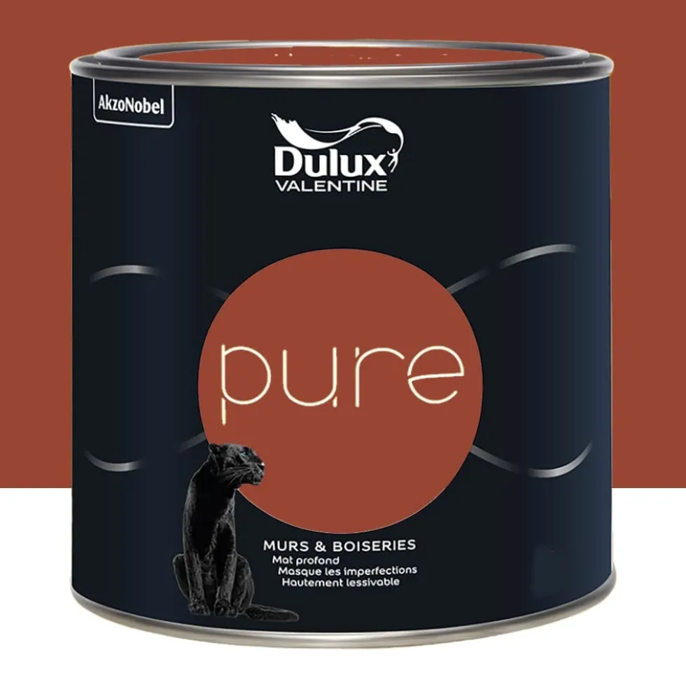 Peinture murs & boiseries Dulux Valentine Pure Brique