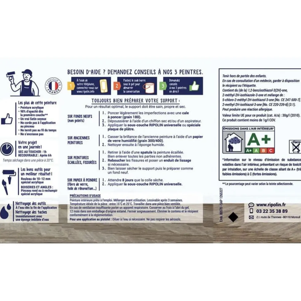 Peinture Murs, Boiseries, Radiateurs RIPOLIN Satin Gold Manosque
