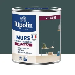 Peinture Murs, Boiseries, Radiateurs RIPOLIN Velours Vert armerie