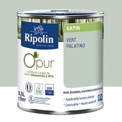 Peinture Murs, Boiseries, Radiateurs RIPOLIN OPur Satin Vert palatino