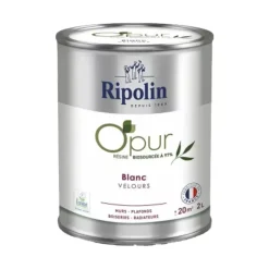 Peinture Murs, Boiseries, Radiateurs RIPOLIN OPur Velours Blanc NP