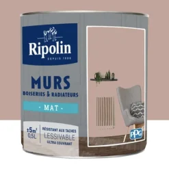 Peinture Murs, Boiseries, Radiateurs RIPOLIN Mat Brun Vénétie