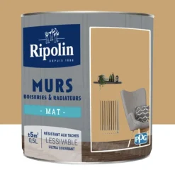 Peinture Murs, Boiseries, Radiateurs RIPOLIN Mat Ocre rocheuse