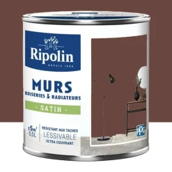Peinture Murs, Boiseries, Radiateurs RIPOLIN Satin Rouge Bayonne