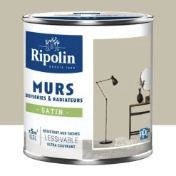 Peinture Murs, Boiseries, Radiateurs RIPOLIN Satin Beige kyanité