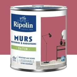 Peinture Murs, Boiseries, Radiateurs RIPOLIN Satin Rose sarrasin