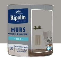 Peinture Murs, Boiseries, Radiateurs RIPOLIN Mat Gris urbain