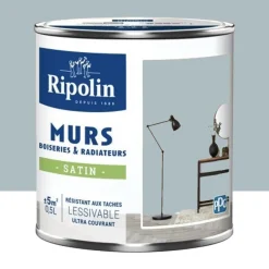 Peinture Murs, Boiseries, Radiateurs RIPOLIN Satin Bleu cupcake