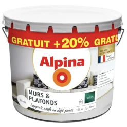 Peinture Murs & Plafonds Alpina Blanc satin