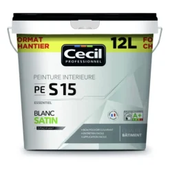 Peinture murs & plafonds CÉCIL PE S15 Blanc Satin