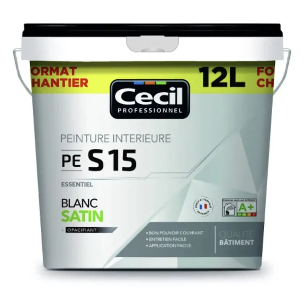 Peinture murs & plafonds CÉCIL PE S15 Blanc Satin