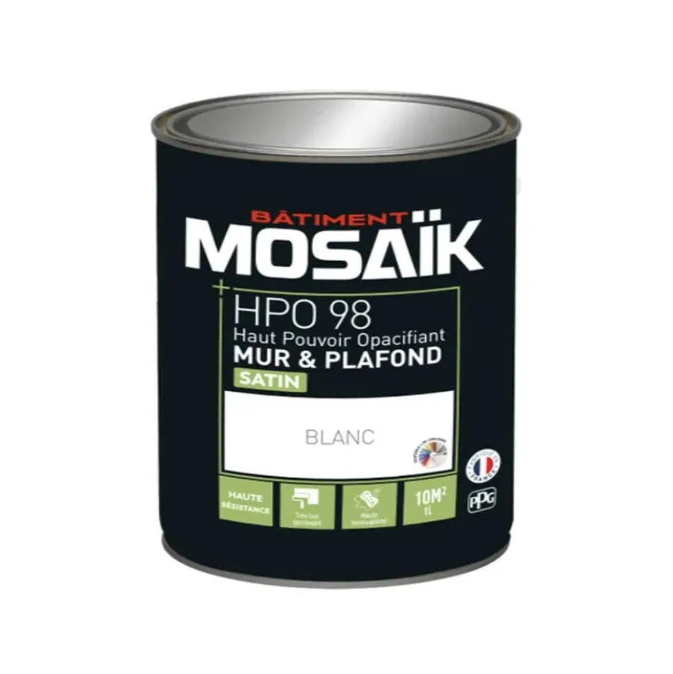 Peinture Murs & Plafonds MOSAÏK HPO 98 Blanc satin