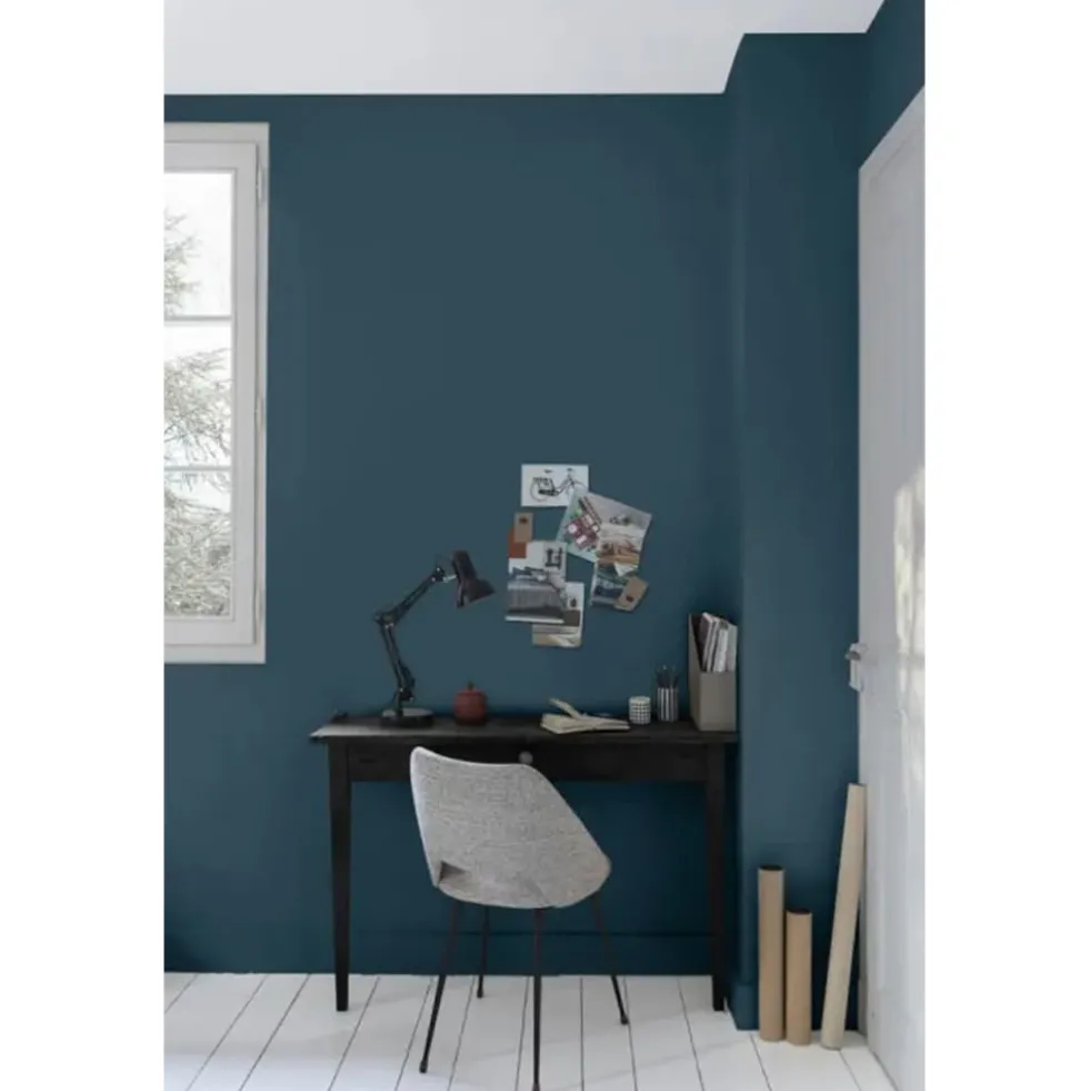 Peinture murs & plafonds V33 Coup d'éclat Paon sombre