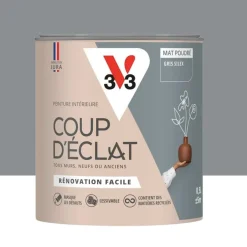 Peinture murs & plafonds V33 Coup d'éclat Gris silex