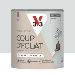 Peinture murs & plafonds V33 Coup d'éclat Gris lacté