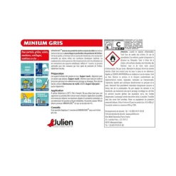 Peinture protection antirouille Minium Julien Gris Mat