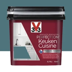 Peinture Rénovation Perfection Cuisine V33 Bleu Pétrole