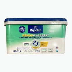 Peinture Rénov Express' RIPOLIN (Grandes surfaces) Blanc Satin