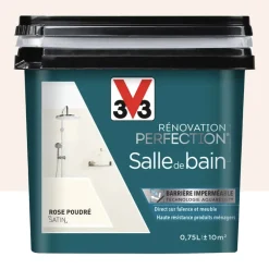 Peinture Salle de Bain V33 Rénovation Perfection Rose poudré