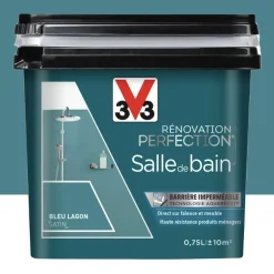 Peinture Salle de Bain V33 Rénovation Perfection Bleu lagon