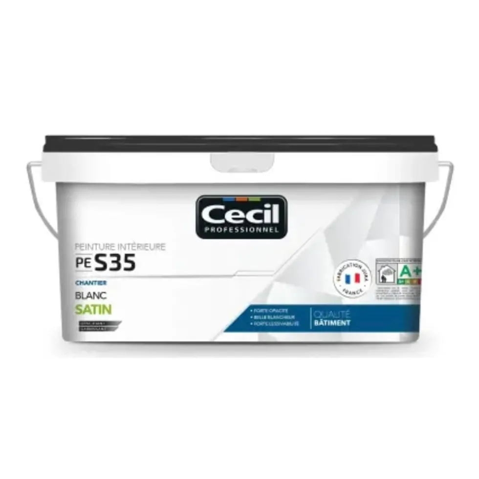 Peinture satinée CÉCIL PE S35 Blanc