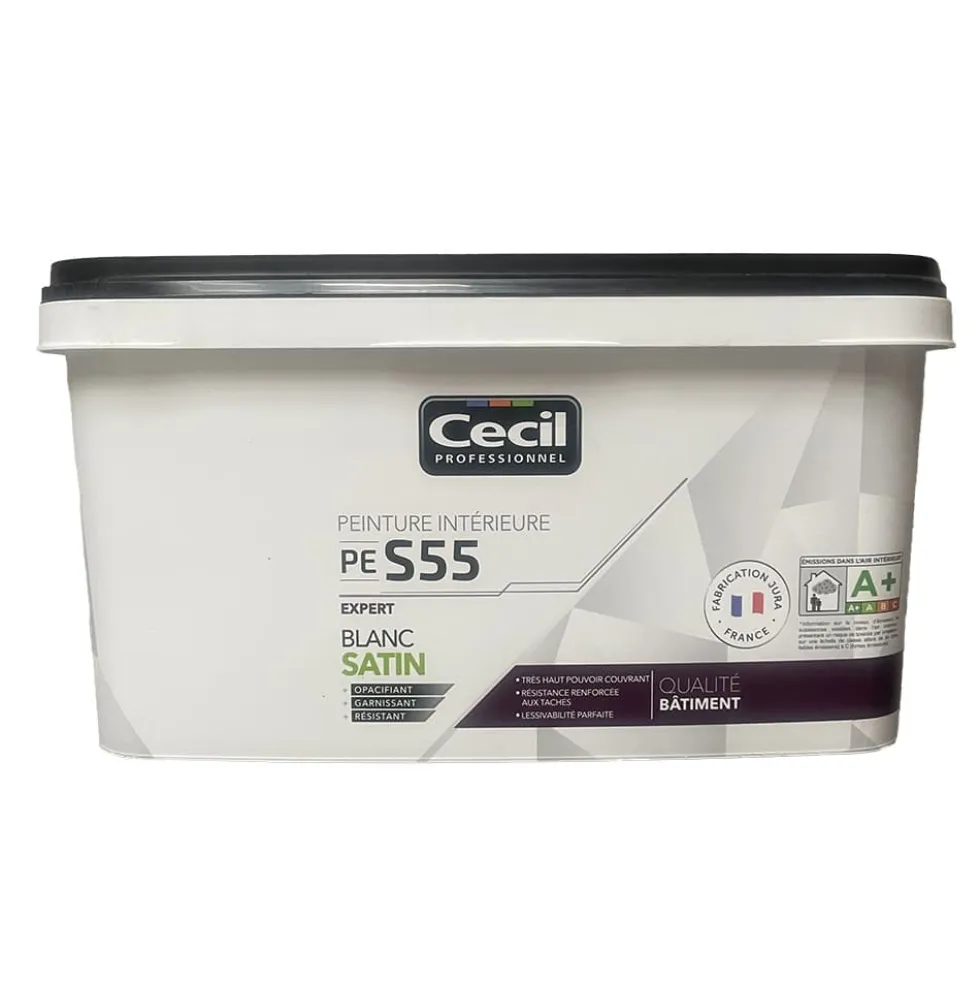 Peinture satinée CÉCIL PE S55 Blanc