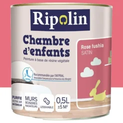 Peinture satinée RIPOLIN Chambre d'enfants Rose fushia