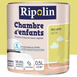 Peinture satinée RIPOLIN Chambre d'enfants Vert Anis