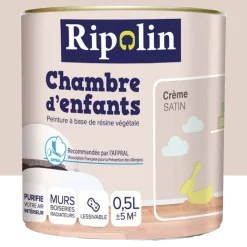 Peinture satinée RIPOLIN Chambre d'enfants Crème