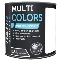 Peintures BÂTIR Multi Colors Mat Poudré Blanc