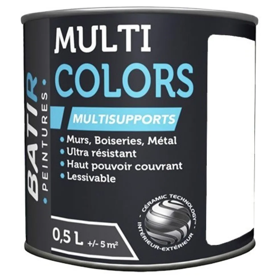 Peintures BÂTIR Multi Colors Mat Poudré Blanc